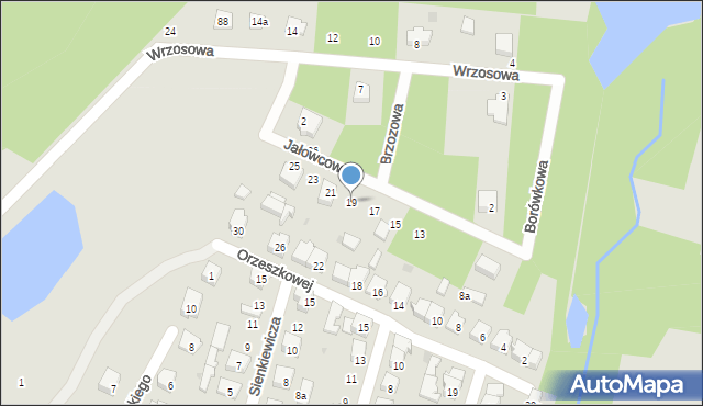 Żarki, Jałowcowa, 19, mapa Żarki