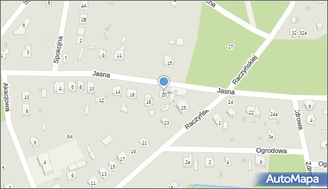 Żarki-Letnisko, Jasna, 20, mapa Żarki-Letnisko