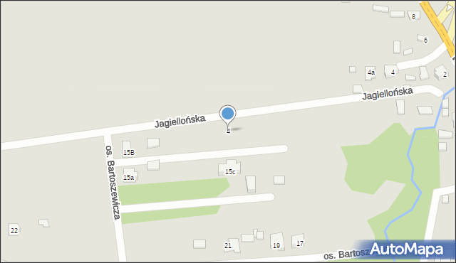 Żarnów, Jagiellońska, 4, mapa Żarnów