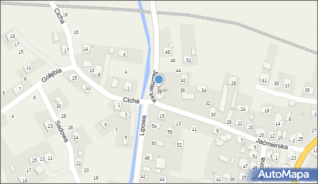 Zarszyn, Jaćmierska, 38, mapa Zarszyn