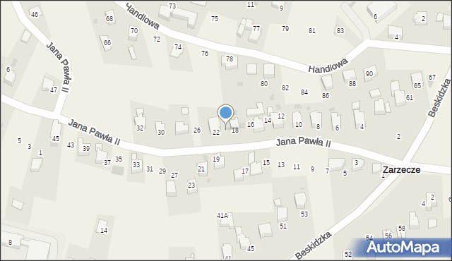 Zarzecze, Jana Pawła II, 20, mapa Zarzecze