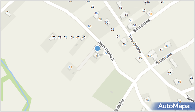 Zarzecze, Jana Pawła II, 59, mapa Zarzecze