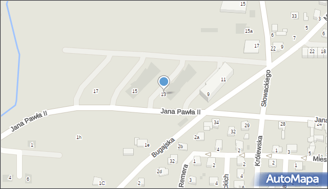 Zator, Jana Pawła II, 13, mapa Zator