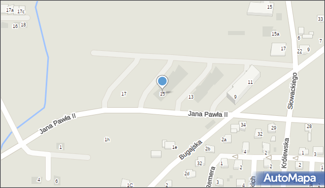 Zator, Jana Pawła II, 15, mapa Zator