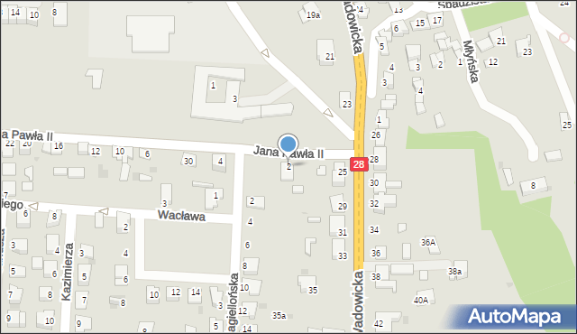 Zator, Jana Pawła II, 2, mapa Zator