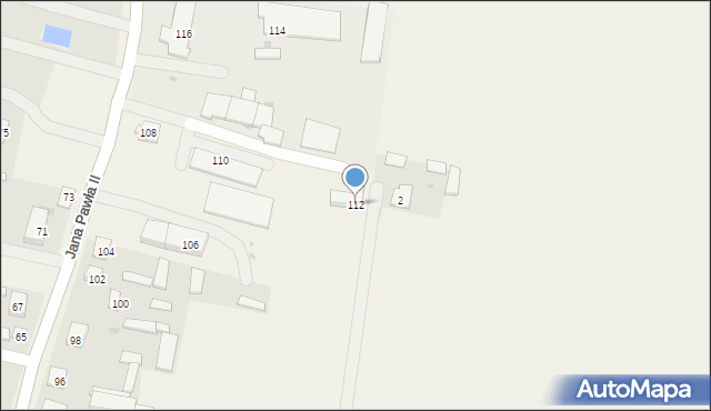 Zatory, Jana Pawła II, 112, mapa Zatory