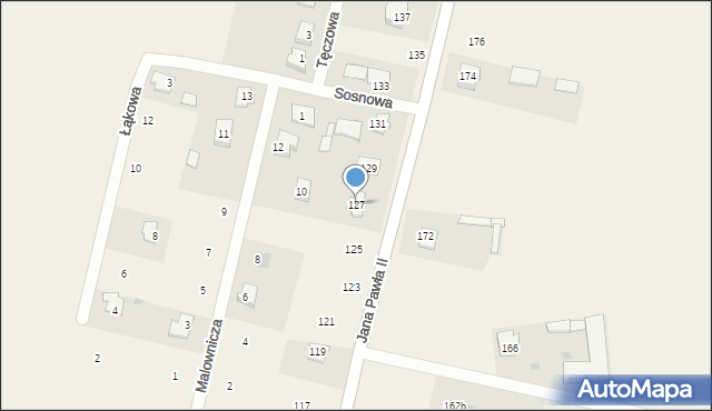 Zatory, Jana Pawła II, 127, mapa Zatory
