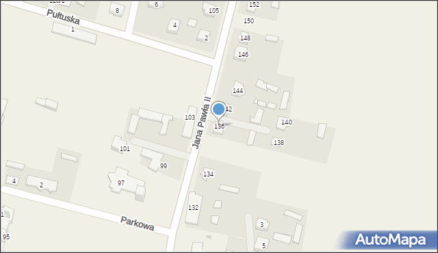 Zatory, Jana Pawła II, 136, mapa Zatory