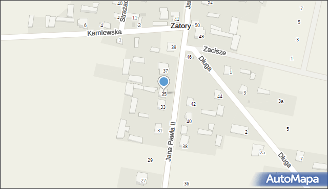 Zatory, Jana Pawła II, 35, mapa Zatory