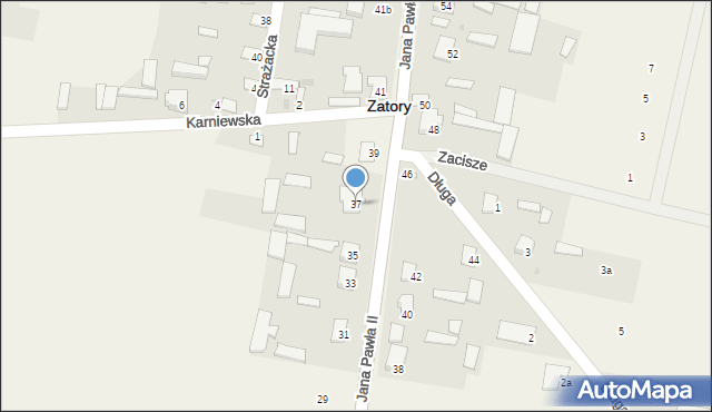 Zatory, Jana Pawła II, 37, mapa Zatory