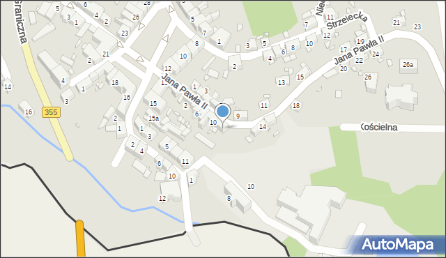 Zawidów, Jana Pawła II, 12, mapa Zawidów