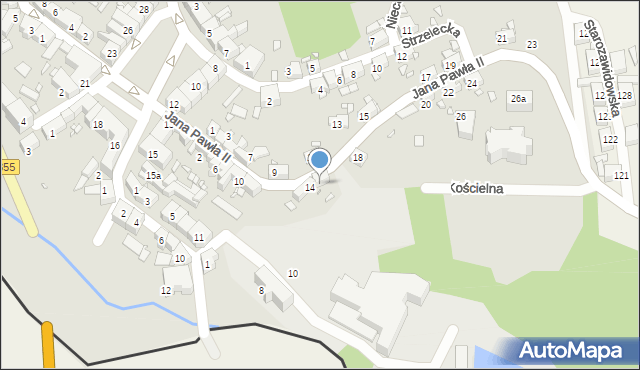 Zawidów, Jana Pawła II, 16, mapa Zawidów