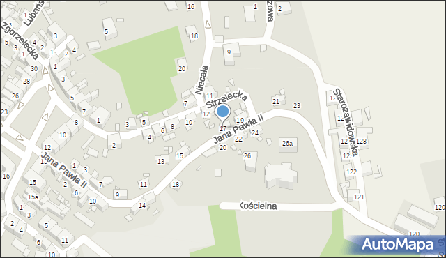 Zawidów, Jana Pawła II, 17, mapa Zawidów
