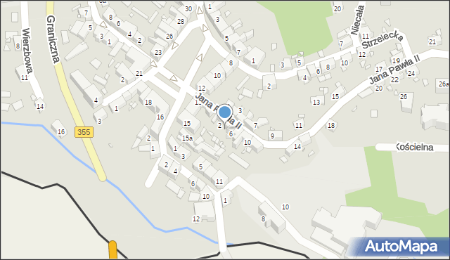 Zawidów, Jana Pawła II, 4, mapa Zawidów