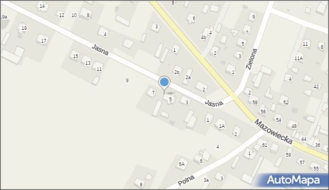 Zawidz Kościelny, Jasna, 5a, mapa Zawidz Kościelny