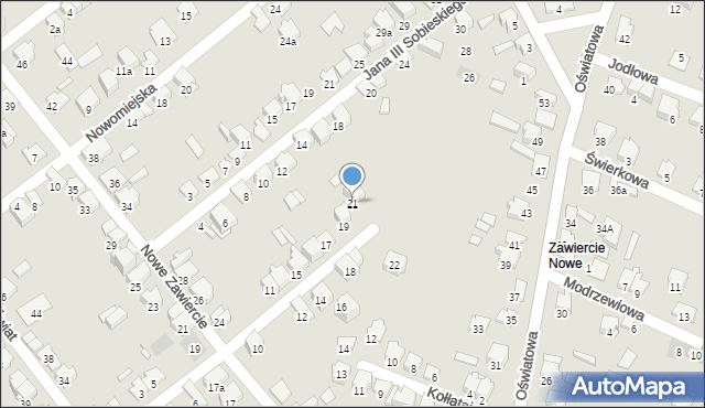 Zawiercie, Jakuba, 21, mapa Zawiercie