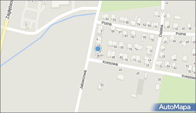 Zawiercie, Jałowcowa, 15, mapa Zawiercie