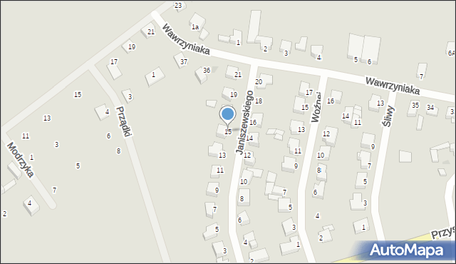 Zbąszyń, Janiszewskiego, 15, mapa Zbąszyń