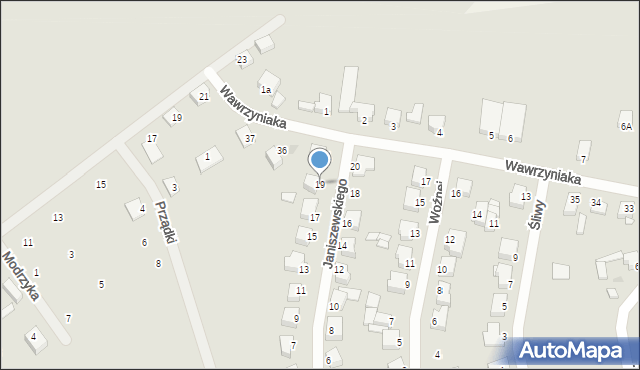 Zbąszyń, Janiszewskiego, 19, mapa Zbąszyń