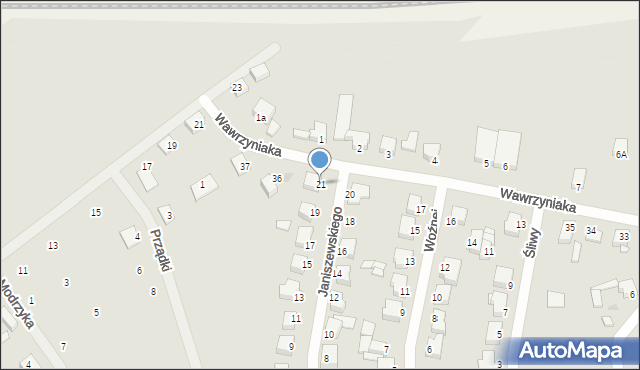 Zbąszyń, Janiszewskiego, 21, mapa Zbąszyń