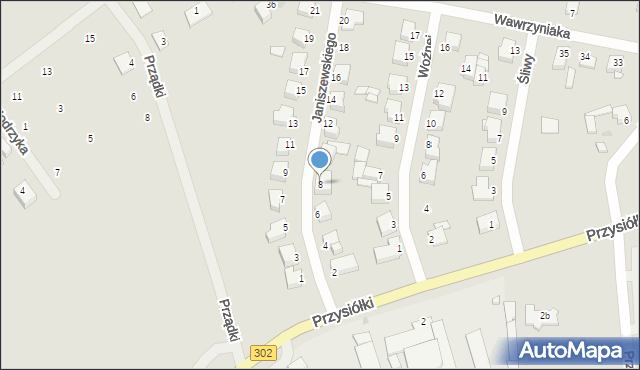 Zbąszyń, Janiszewskiego, 8, mapa Zbąszyń