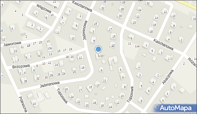 Zblewo, Jaśminowa, 7, mapa Zblewo