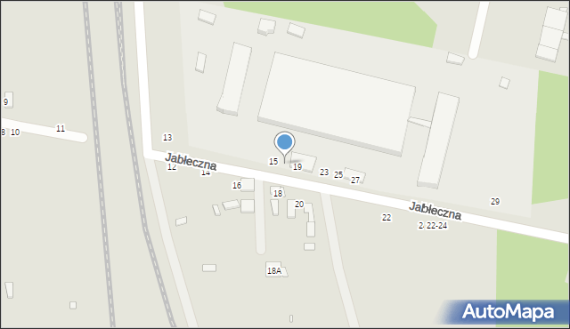 Zduńska Wola, Jabłeczna, 17, mapa Zduńska Wola