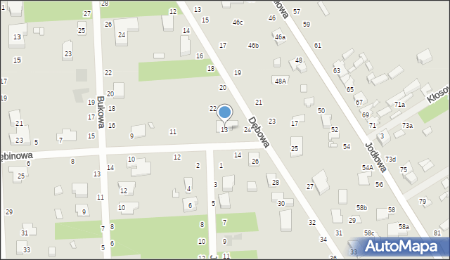 Zduńska Wola, Jarzębinowa, 13, mapa Zduńska Wola