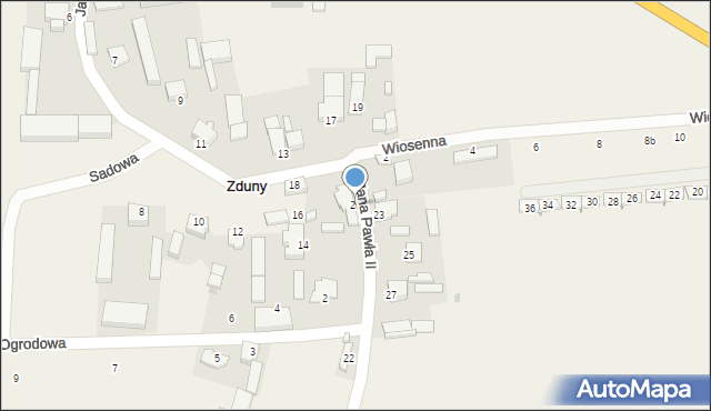 Zduny, Jana Pawła II, 20, mapa Zduny