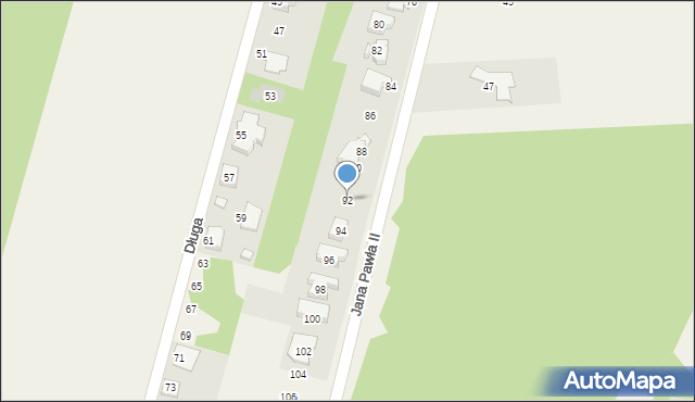 Zduny, Jana Pawła II, 92, mapa Zduny