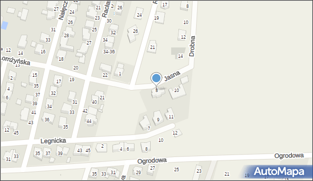 Zduny, Jasna, 8, mapa Zduny