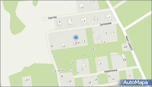 Żelechów, Janówek, 11, mapa Żelechów