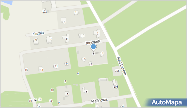 Żelechów, Janówek, 5, mapa Żelechów