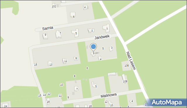 Żelechów, Janówek, 7, mapa Żelechów