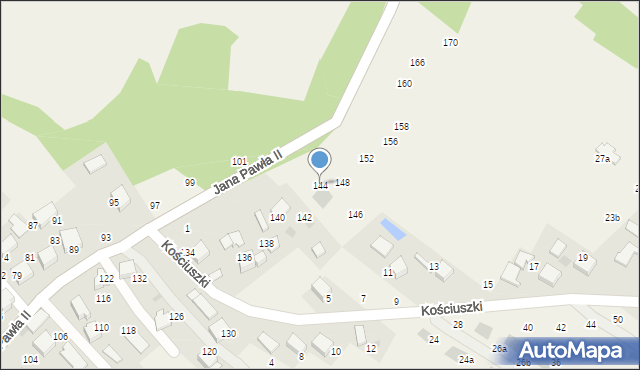 Zelków, Jana Pawła II, 144, mapa Zelków