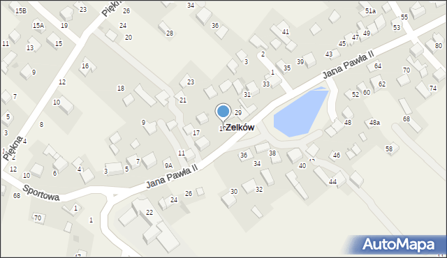 Zelków, Jana Pawła II, 19, mapa Zelków