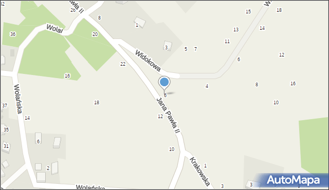 Zelków, Jana Pawła II, 6, mapa Zelków