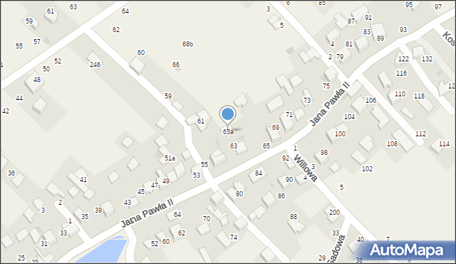 Zelków, Jana Pawła II, 63a, mapa Zelków