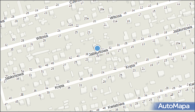 Zgierz, Jabłoniowa, 21, mapa Zgierz