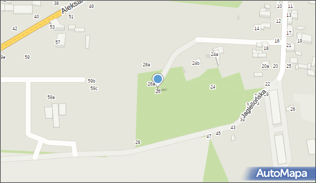 Zgierz, Jagiellońska, 26, mapa Zgierz