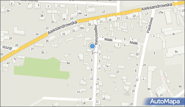 Zgierz, Jagiellońska, 4, mapa Zgierz