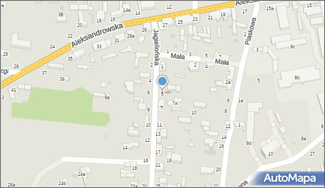 Zgierz, Jagiellońska, 5, mapa Zgierz