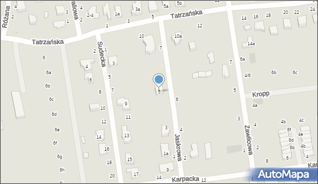 Zgierz, Jaskrowa, 5, mapa Zgierz