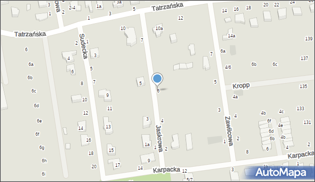 Zgierz, Jaskrowa, 6, mapa Zgierz