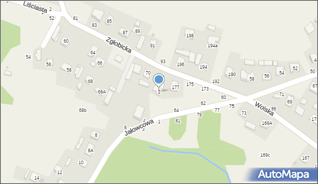 Zgłobice, Jałowcowa, 2, mapa Zgłobice