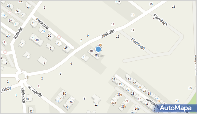 Zgorzała, Jaskółki, 8E, mapa Zgorzała