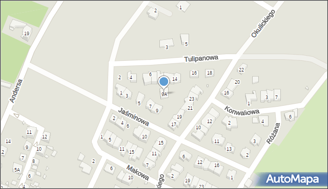 Zgorzelec, Jaśminowa, 9A, mapa Zgorzelec