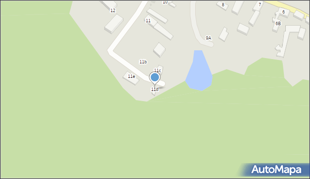 Zielona Góra, Jany, 11d, mapa Zielona Góra