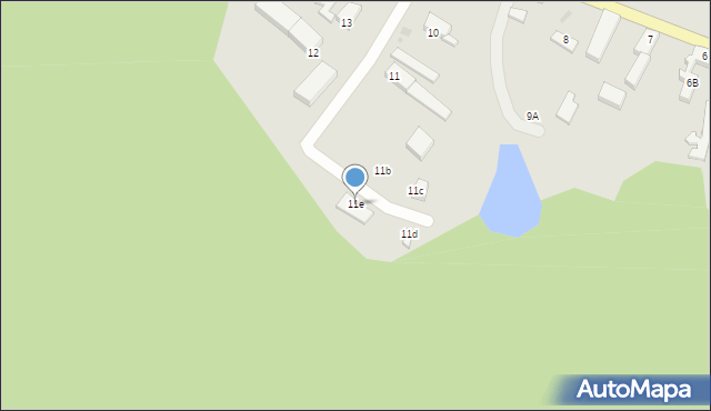 Zielona Góra, Jany, 11e, mapa Zielona Góra