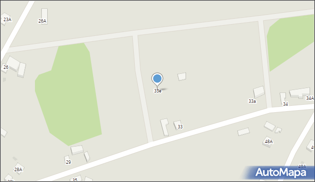 Zielona Góra, Jany, 33e, mapa Zielona Góra